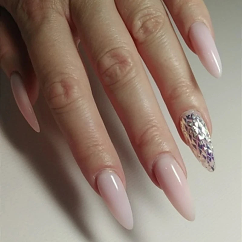 NICOLE DIARY Full Cover Nail Extension Tips — Clear Sculpted Gel Molds