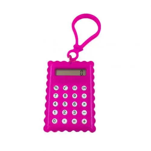 Mini Biscuit Shape Electronic Calculator — Portable Pocket Size for Students