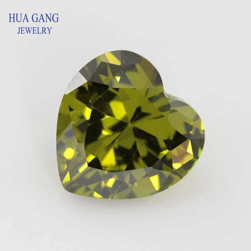 Multicolor Heart Shape Cubic Zirconia Stones — Brilliant Cut Loose Gems for Jewelry Making