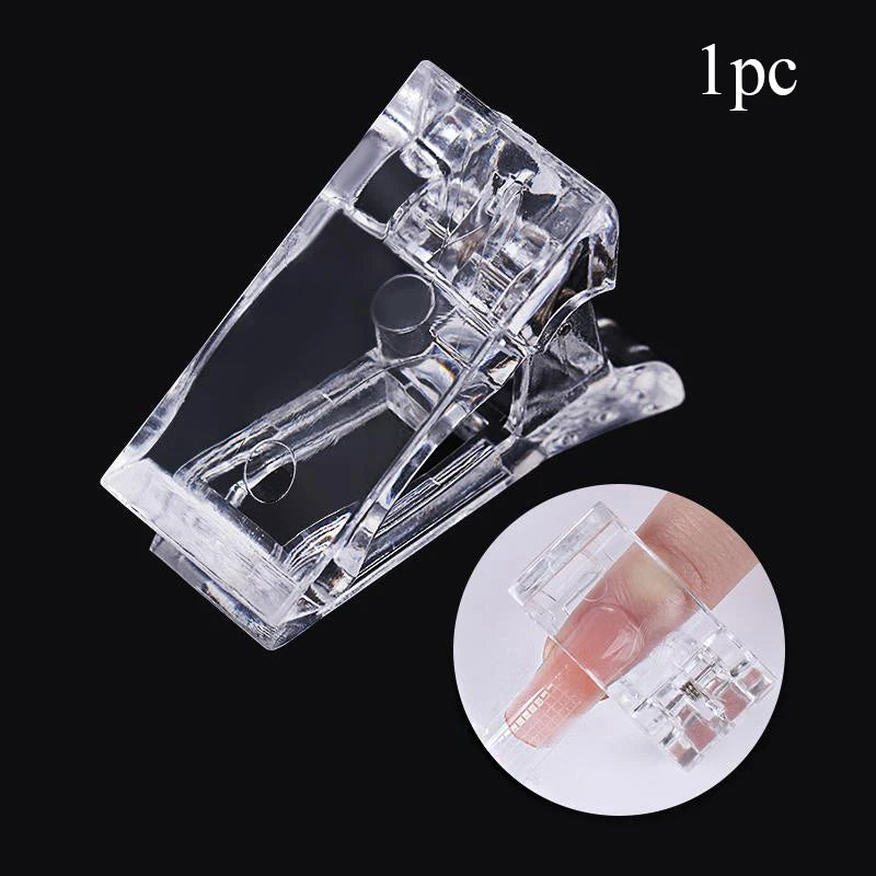 NICOLE DIARY Full Cover Nail Extension Tips — Clear Sculpted Gel Molds