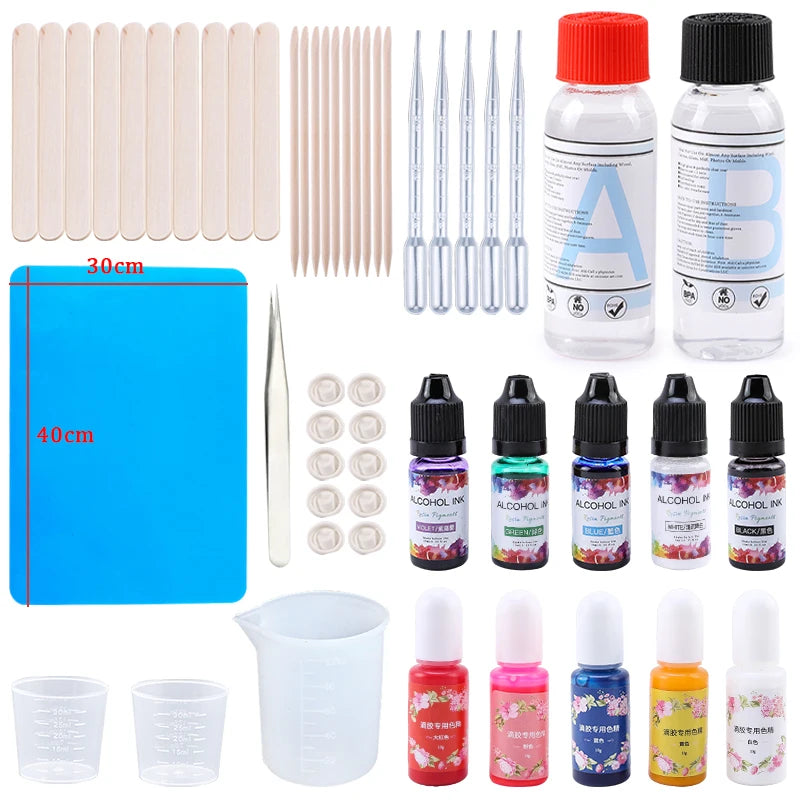 QIAO Epoxy Resin Casting Kit — DIY Jewelry Making Molds & Glue Set
