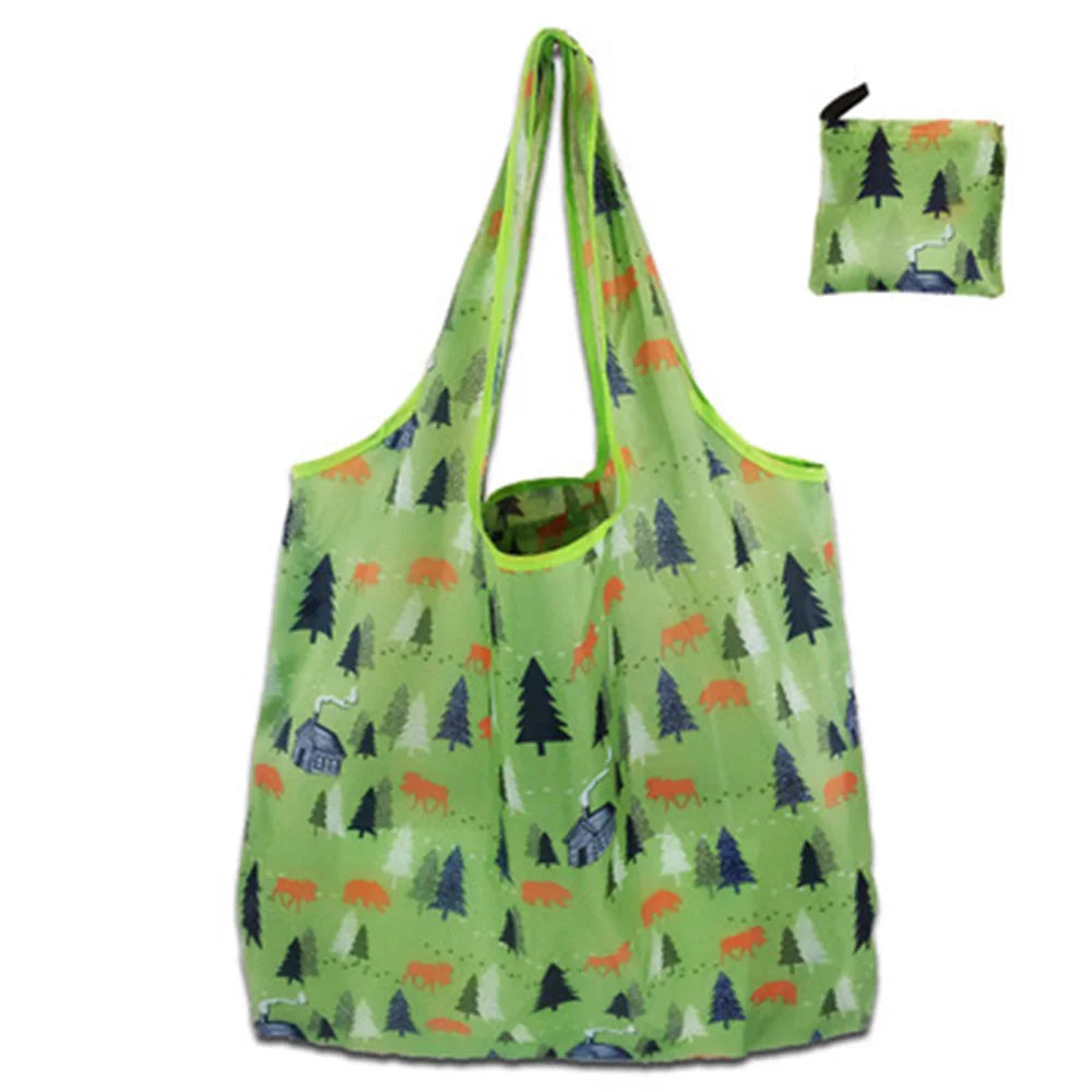 Foldable Reusable Shopping Bag — Large Capacity Eco-Friendly Tote