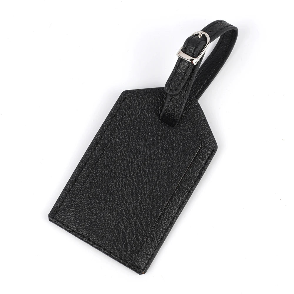 FASHIONS KZ PU Leather Luggage Tag — Personalized Suitcase ID Label