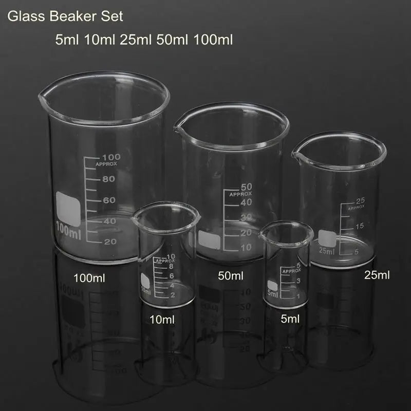 Borosilicate Glass Laboratory Beaker Set — Heat Resistant Measuring Cups