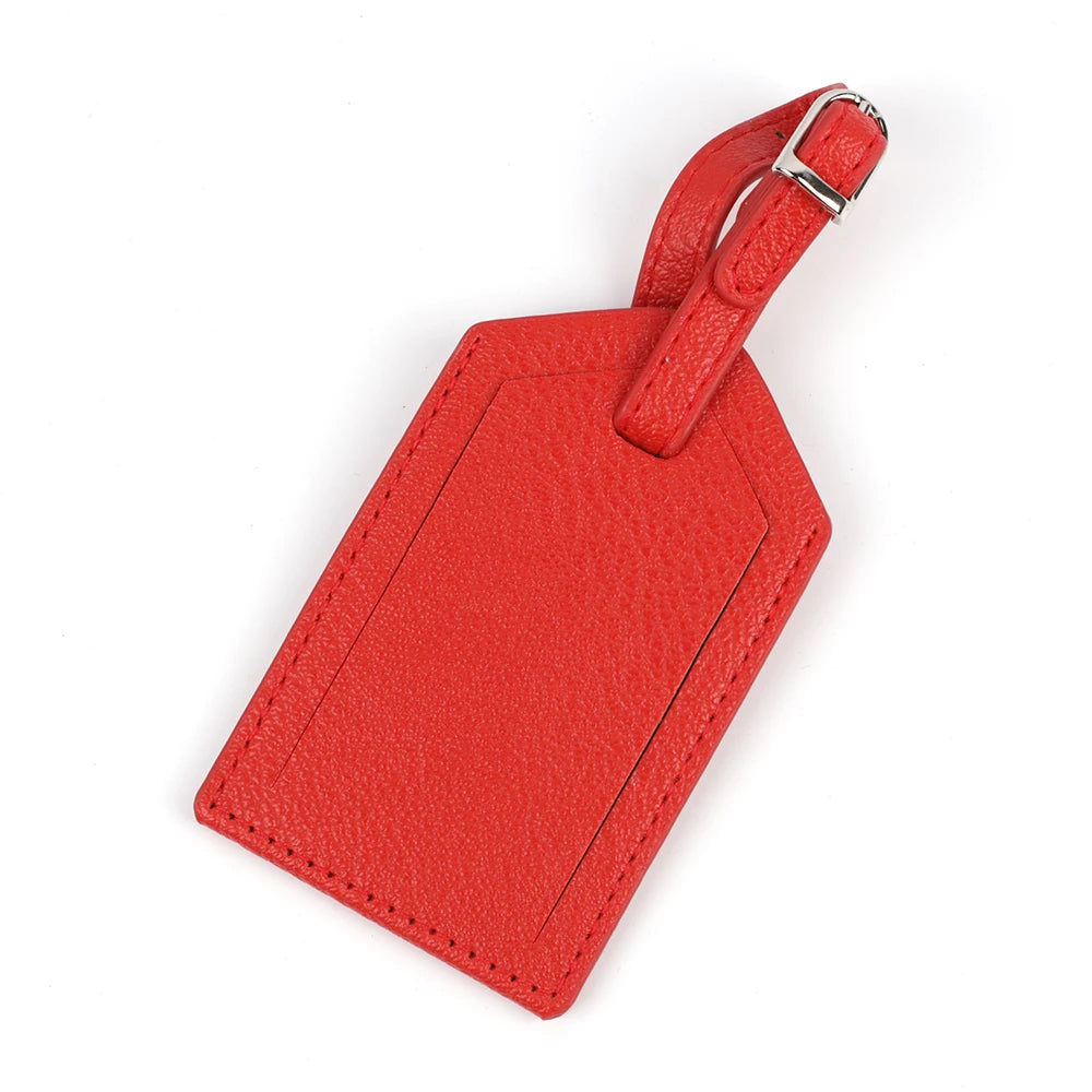 FASHIONS KZ PU Leather Luggage Tag — Personalized Suitcase ID Label