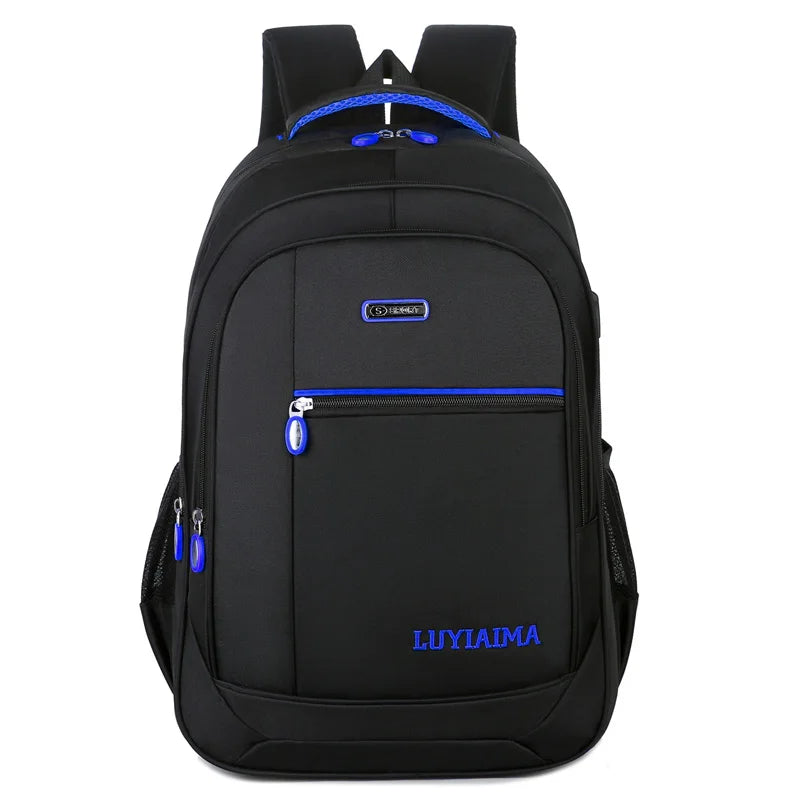 Waterproof Oxford Laptop Backpack — Large Capacity Travel Bag for Students
