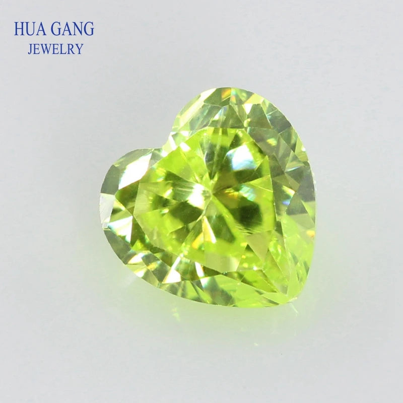 Multicolor Heart Shape Cubic Zirconia Stones — Brilliant Cut Loose Gems for Jewelry Making