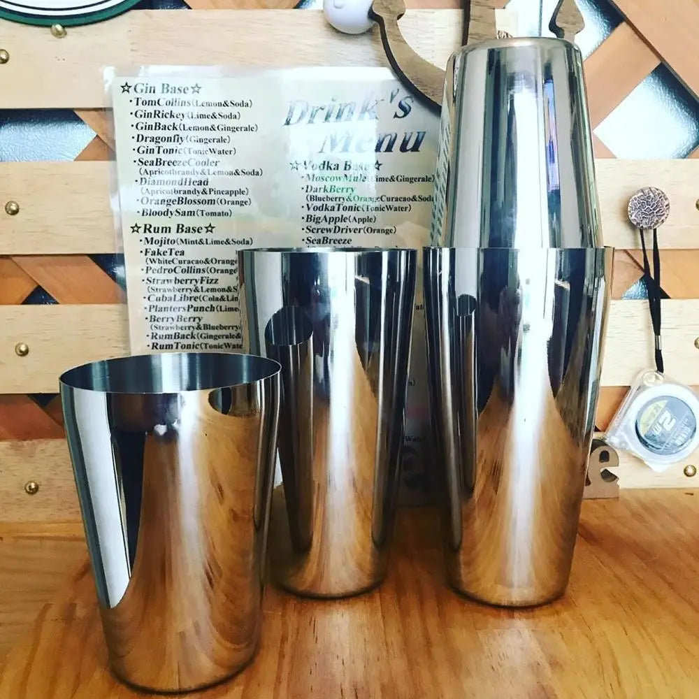 Upors Professional Boston Shaker Set — Stainless Steel Cocktail Mixer