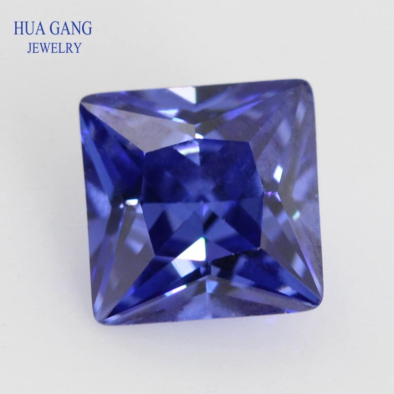 Multicolor Princess Cut Cubic Zirconia Stones — Loose Synthetic Gem Beads for Jewelry Making