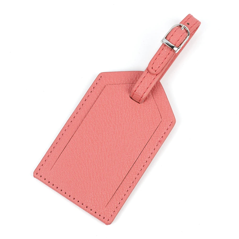 FASHIONS KZ PU Leather Luggage Tag — Personalized Suitcase ID Label