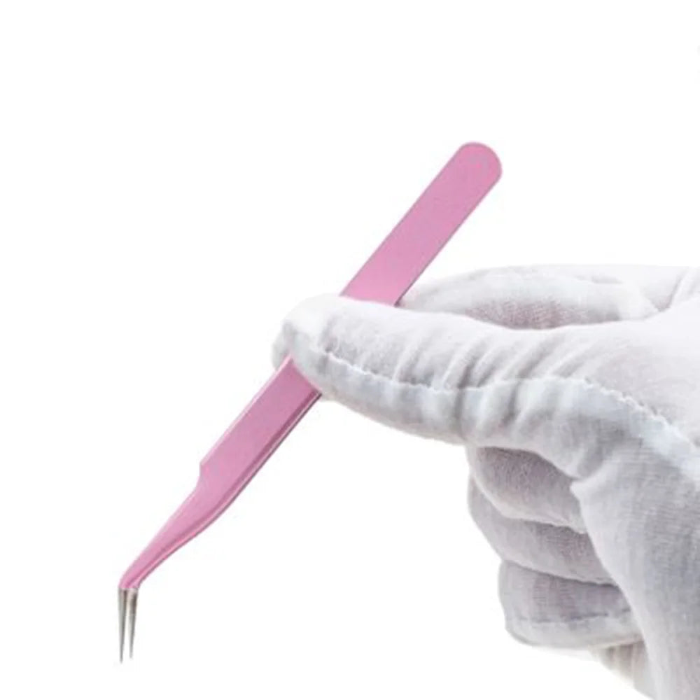 Stainless Steel Eyelash Extension Tweezers — Curved and Straight Lash Tools