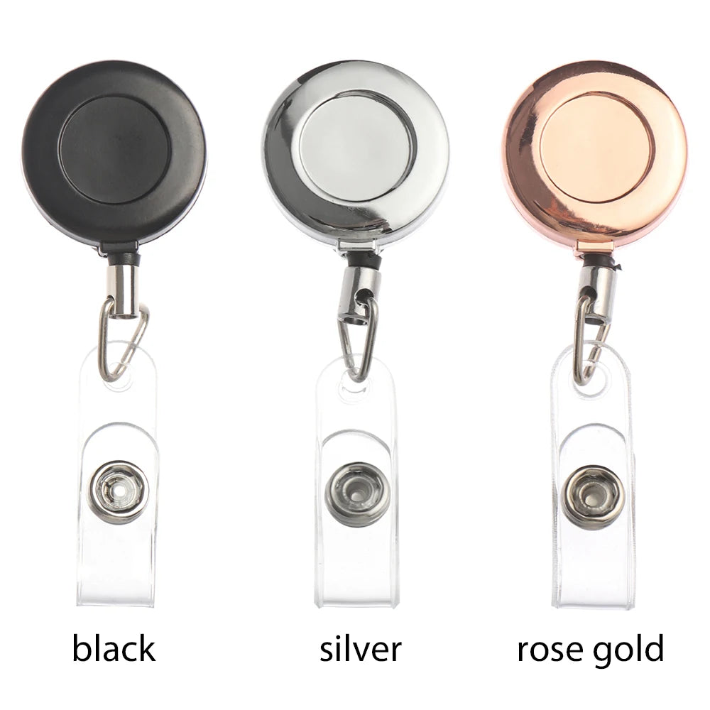 Metal Retractable Badge Reel — Durable ID Holder & Key Chain