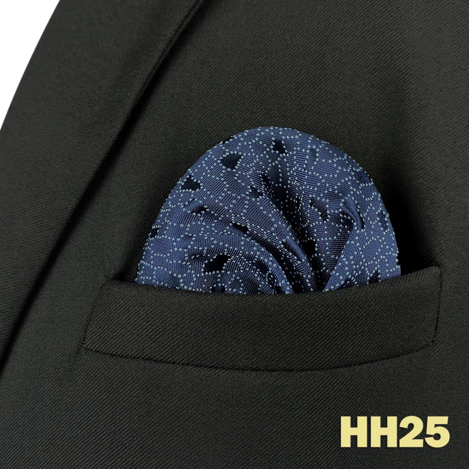 shlax&wing Men's Paisley Pocket Square — Elegant Microfiber Handkerchief for Suits