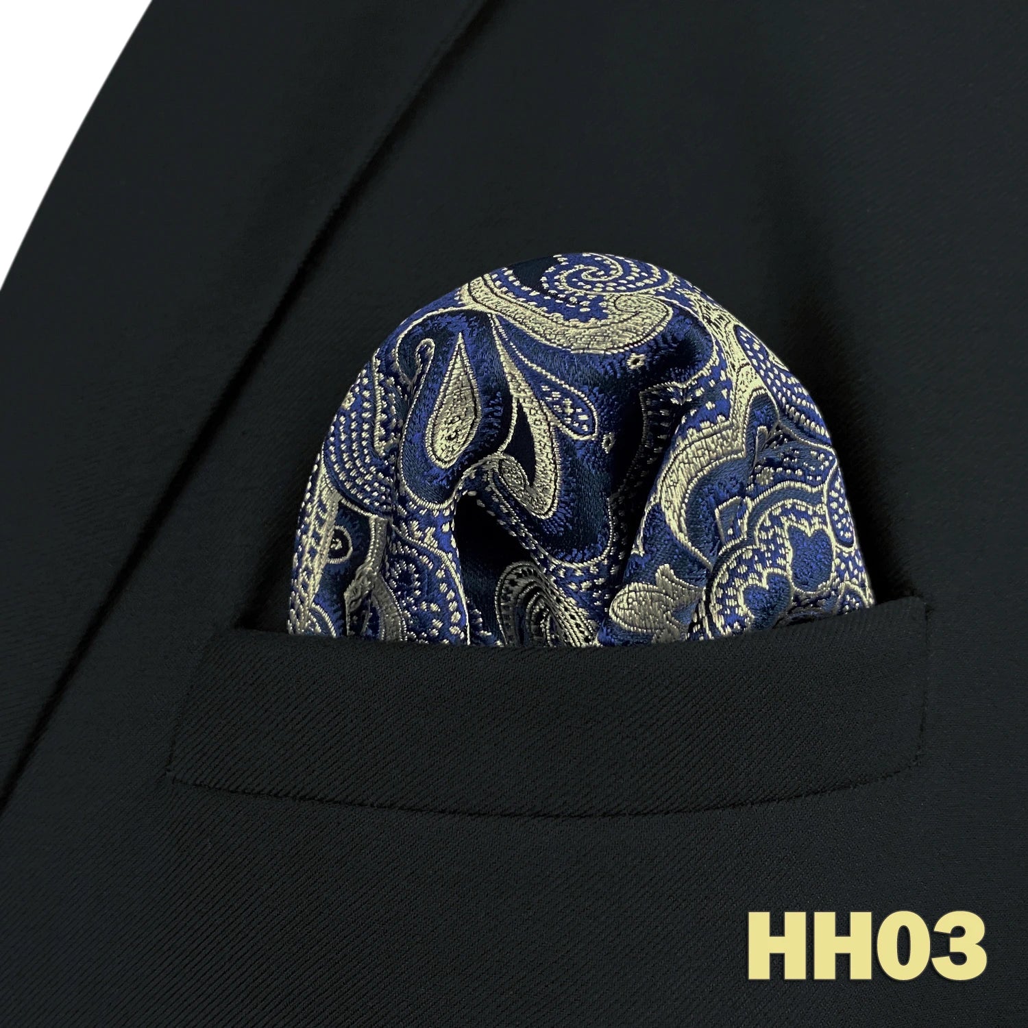 shlax&wing Men's Paisley Pocket Square — Elegant Microfiber Handkerchief for Suits