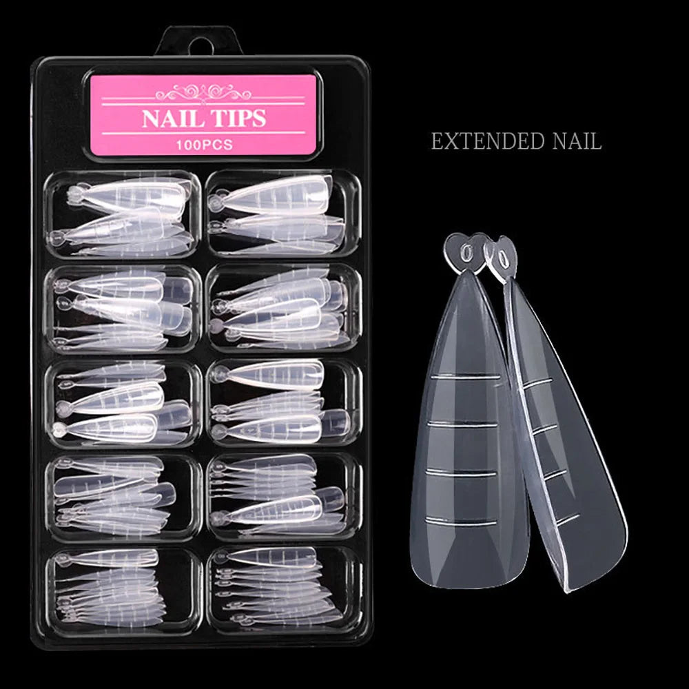 zengtaolke Nail Form Poly Extension Gel — Professional Manicure Tools, 100pcs