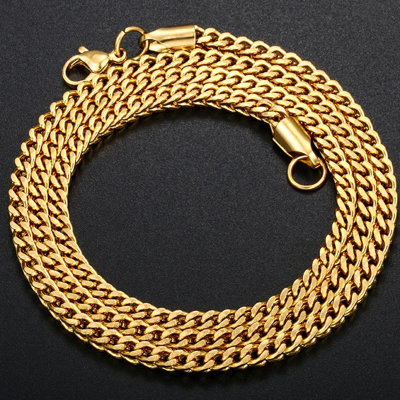 ICEOUTBOX Hip Hop Chain — Stainless Steel Cuban and Franco Style Necklace