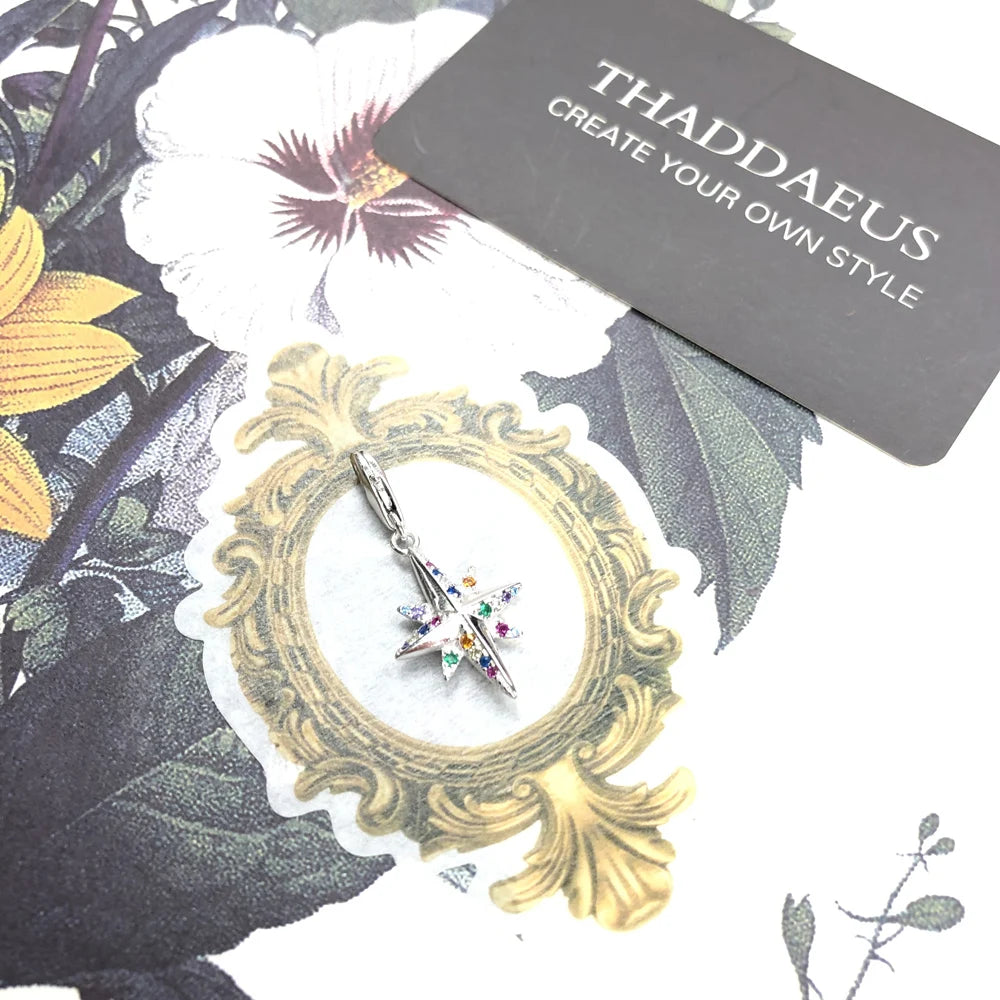 Thaddaeus Star Dangle Charm Pendant — 925 Sterling Silver Bohemia Jewelry