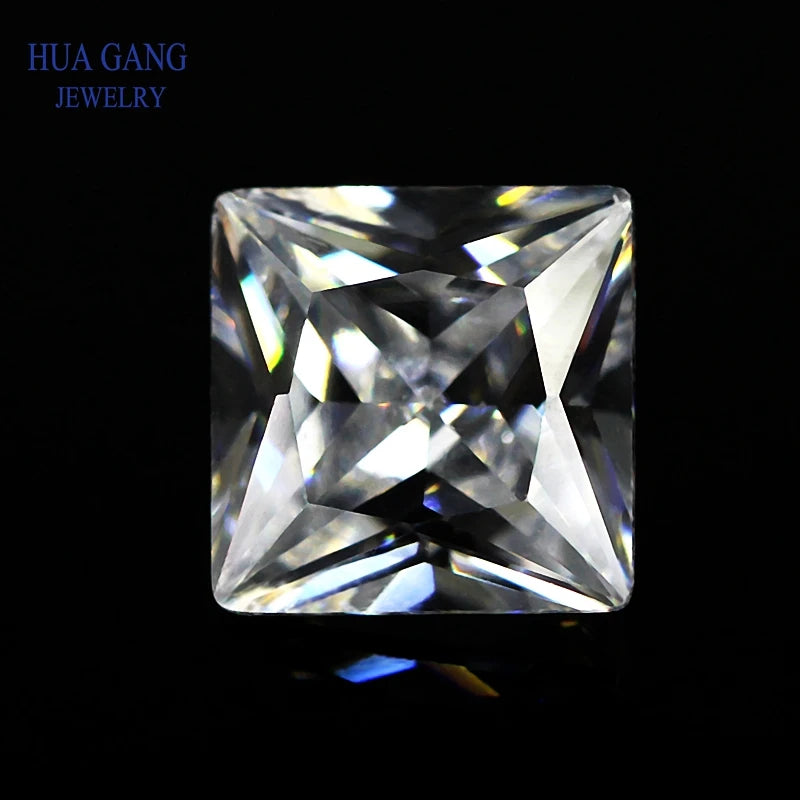 Multicolor Princess Cut Cubic Zirconia Stones — Loose Synthetic Gem Beads for Jewelry Making