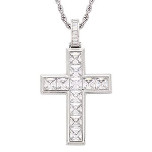 ICEOUTBOX Rotatable Cross Pendant — Hip Hop Cubic Zirconia Necklace