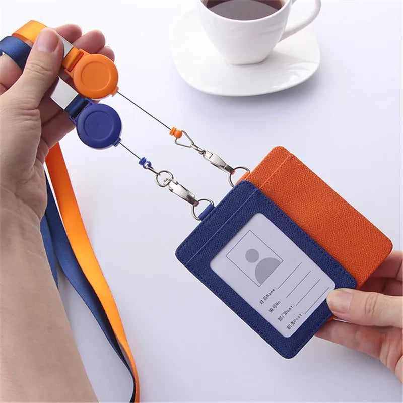 Retractable Lanyard and ID Card Holder Set — Professional Badge Accessory Kit