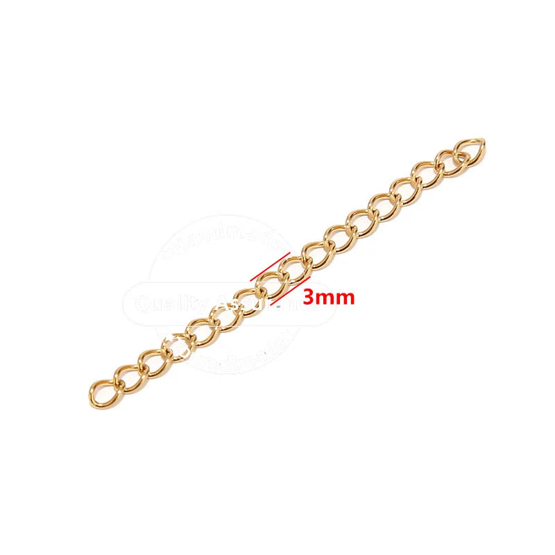 Stainless Steel Necklace Extender — 50 Piece Jewelry Making Tail Chain Set