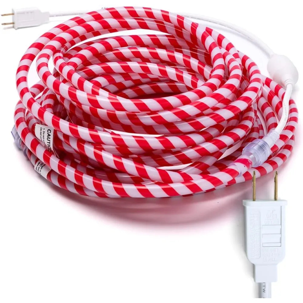 Joyfy LED Candy Cane Rope Lights — 40FT Waterproof Outdoor Holiday Decor