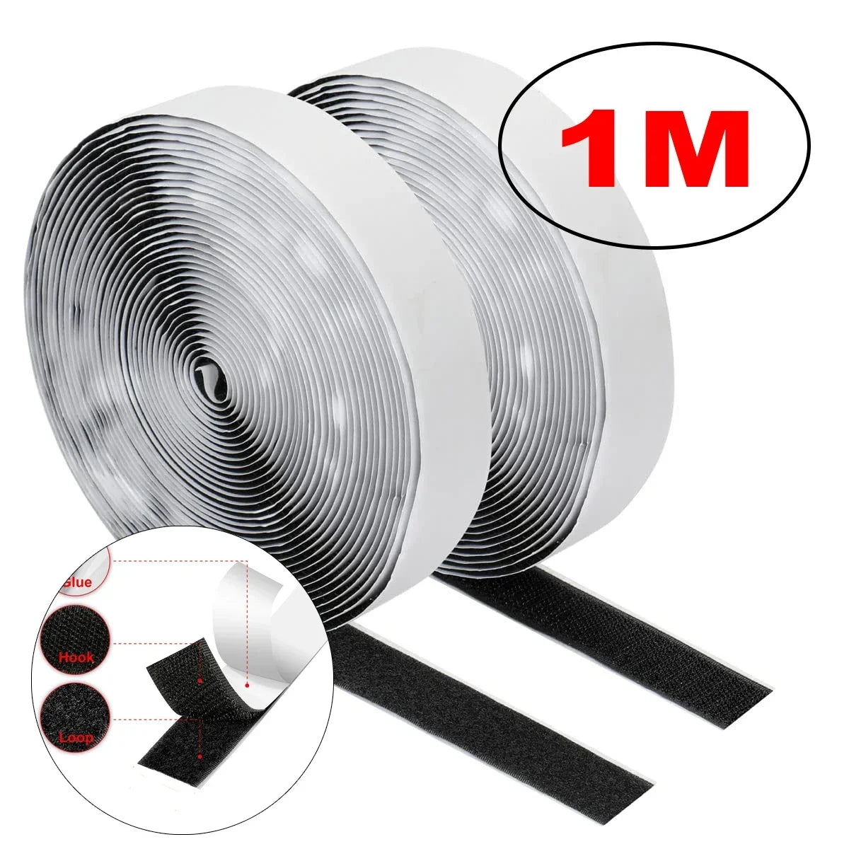 Self-Adhesive Hook and Loop Tape — Strong Fastener Strip for Home & DIY