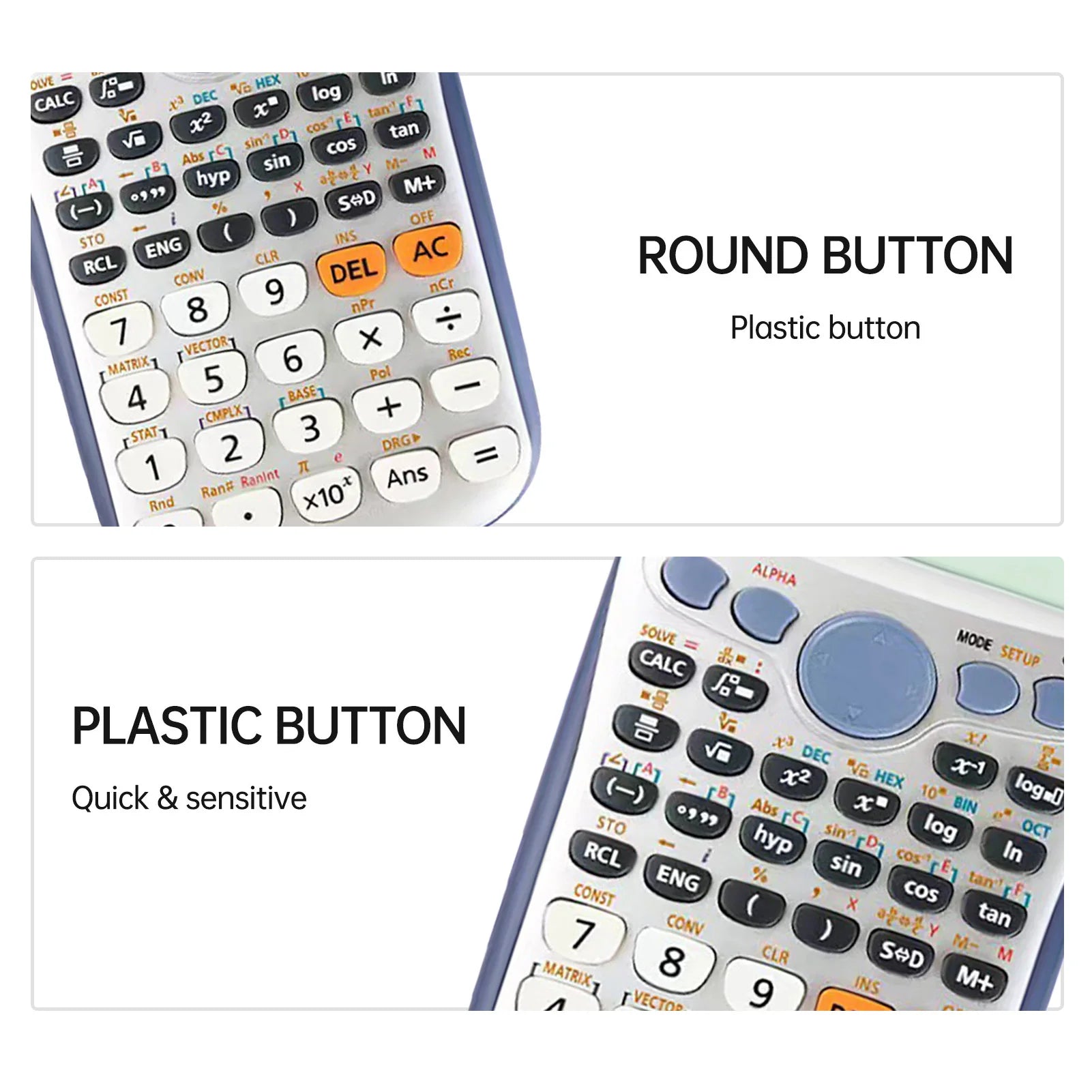 Scientific Calculator — 417 Functions with 10+2 Digit Display