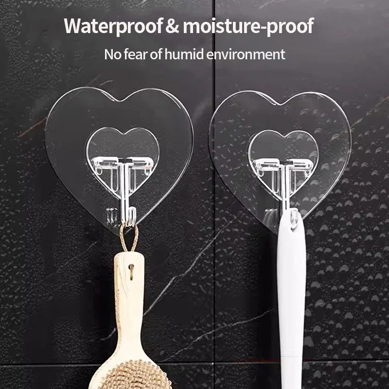 Adhesive Hooks — Transparent Storage Hangers