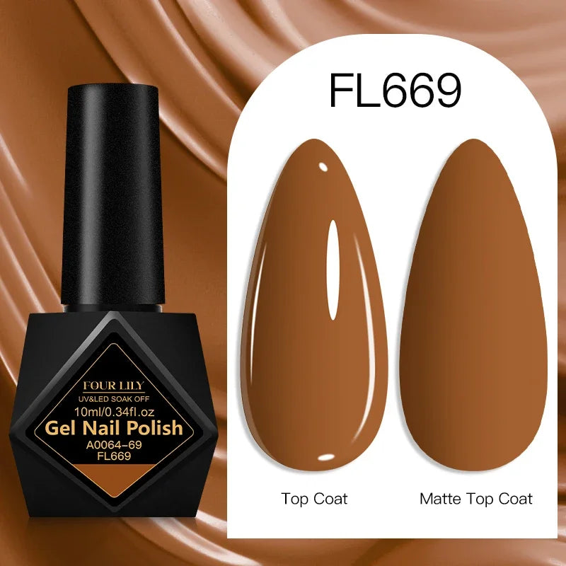 Four Lily Gel Nail Polish — Long Lasting Semi-Permanent Manicure Set