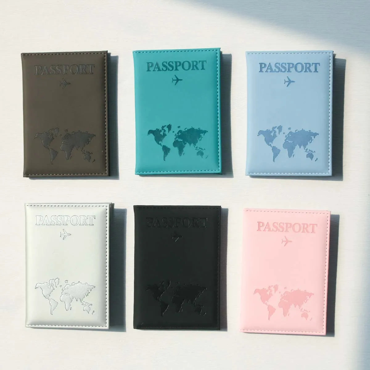 Slim PU Leather Passport Holder — Compact Travel Document Organizer