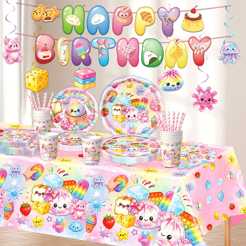 Dumpling Theme Party Decoration Set — Birthday Party Supplies & Favors