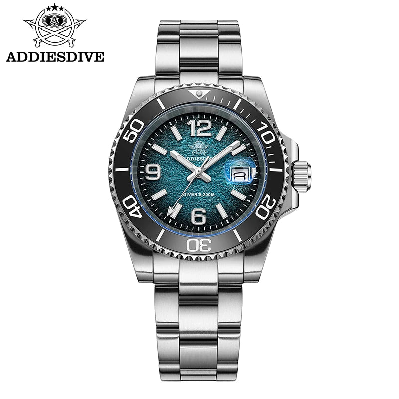ADDIESDIVE 41mm Men's Diving Watch — 200m Waterproof Quartz Sport Watch