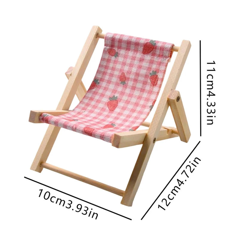 Wooden Hamster Chair Bed — Small Animal Habitat Decor & Photo Prop