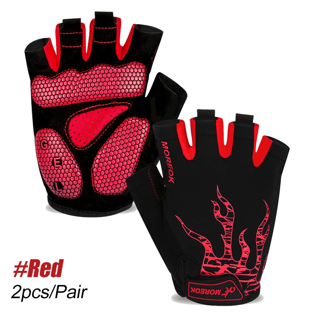 Padded Half Finger Cycling Gloves — Shock-Absorbing Mountain Bike Gear