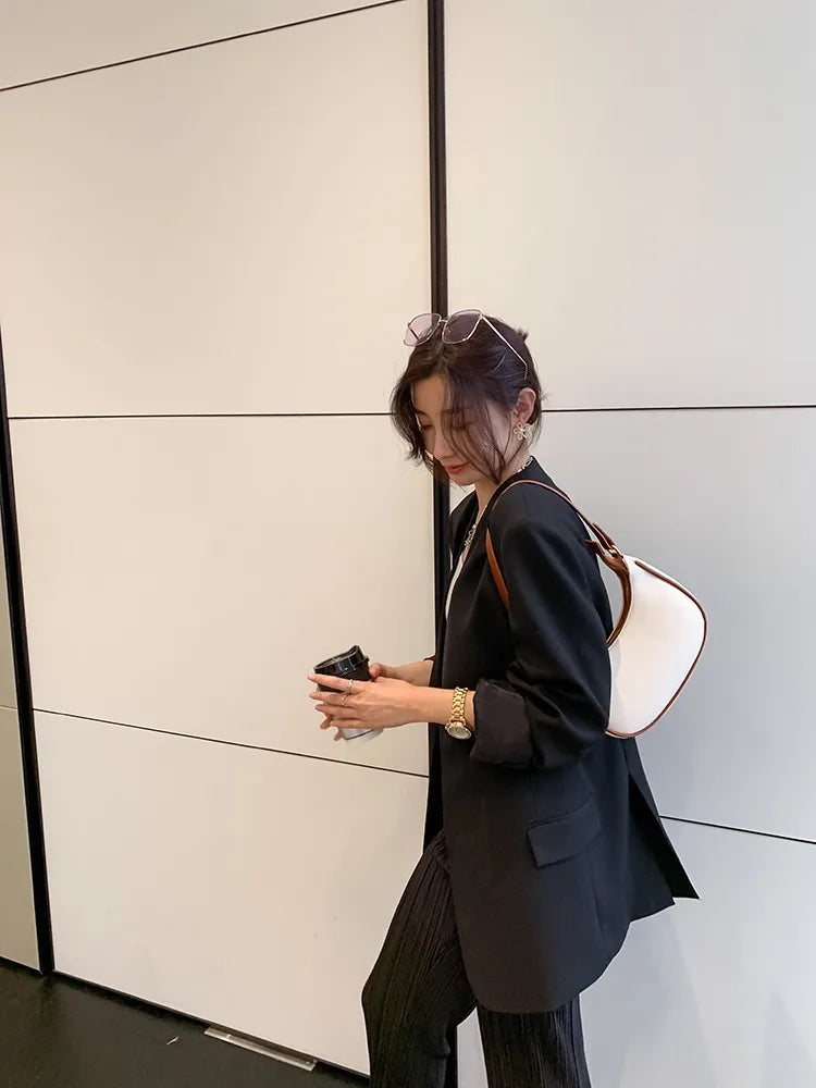 Women's PU Leather Clutch Handbag — Chic Underarm Shoulder Bag