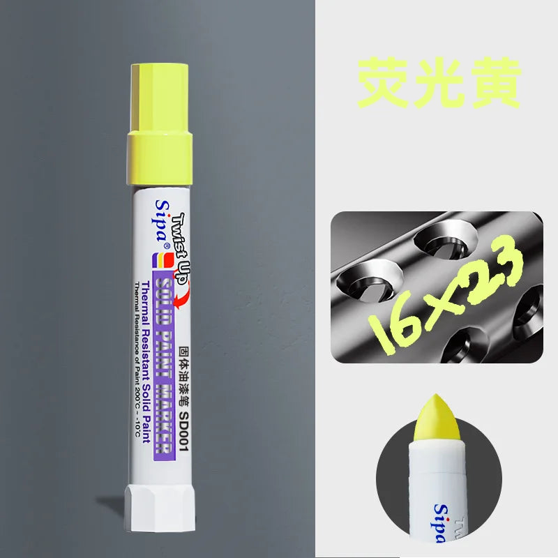 Solid Paint Marker — Waterproof Oil-Based Ink for Multi-Surface Use