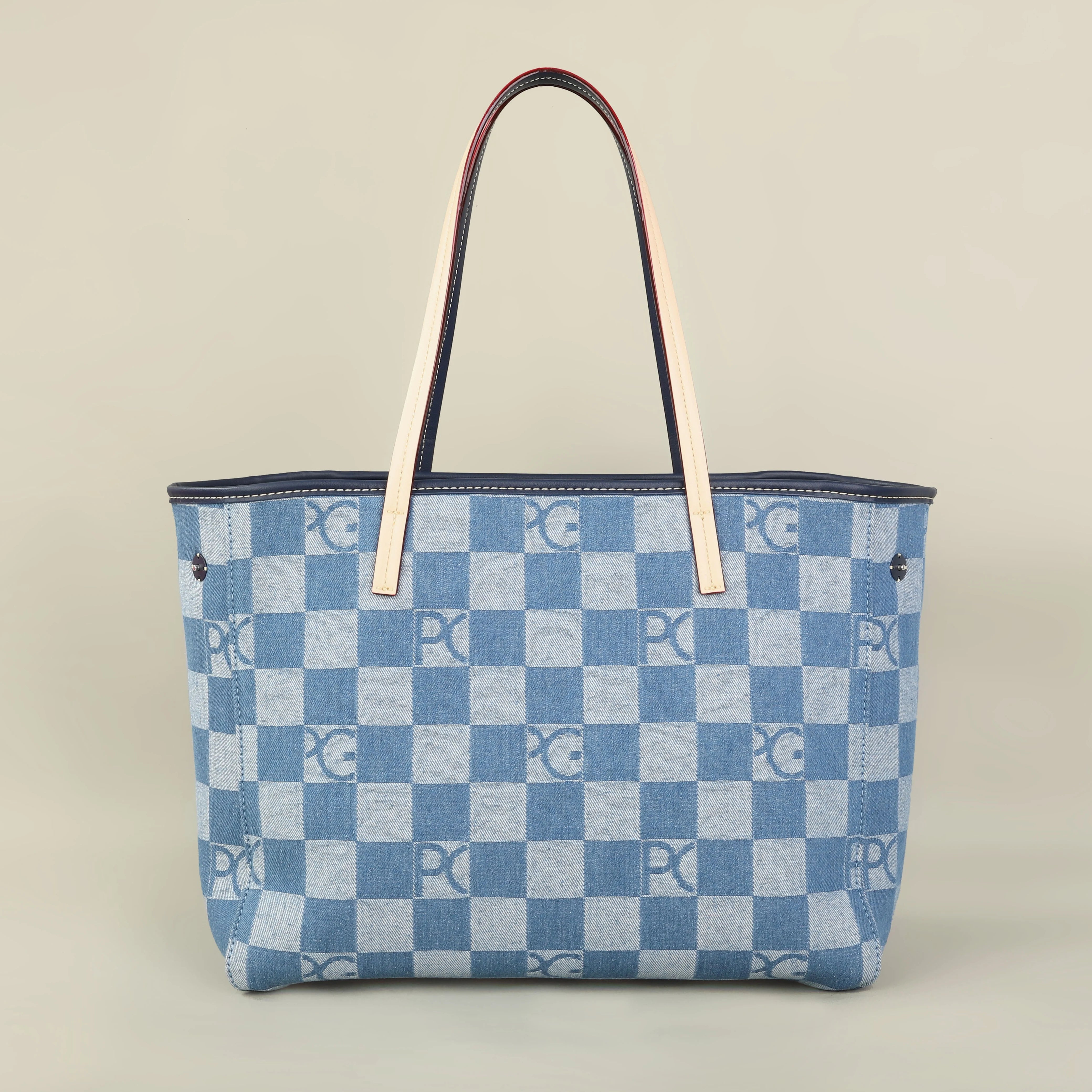 PG Latin American Style Tote Bag — Large Capacity Cowboy Splicing Design