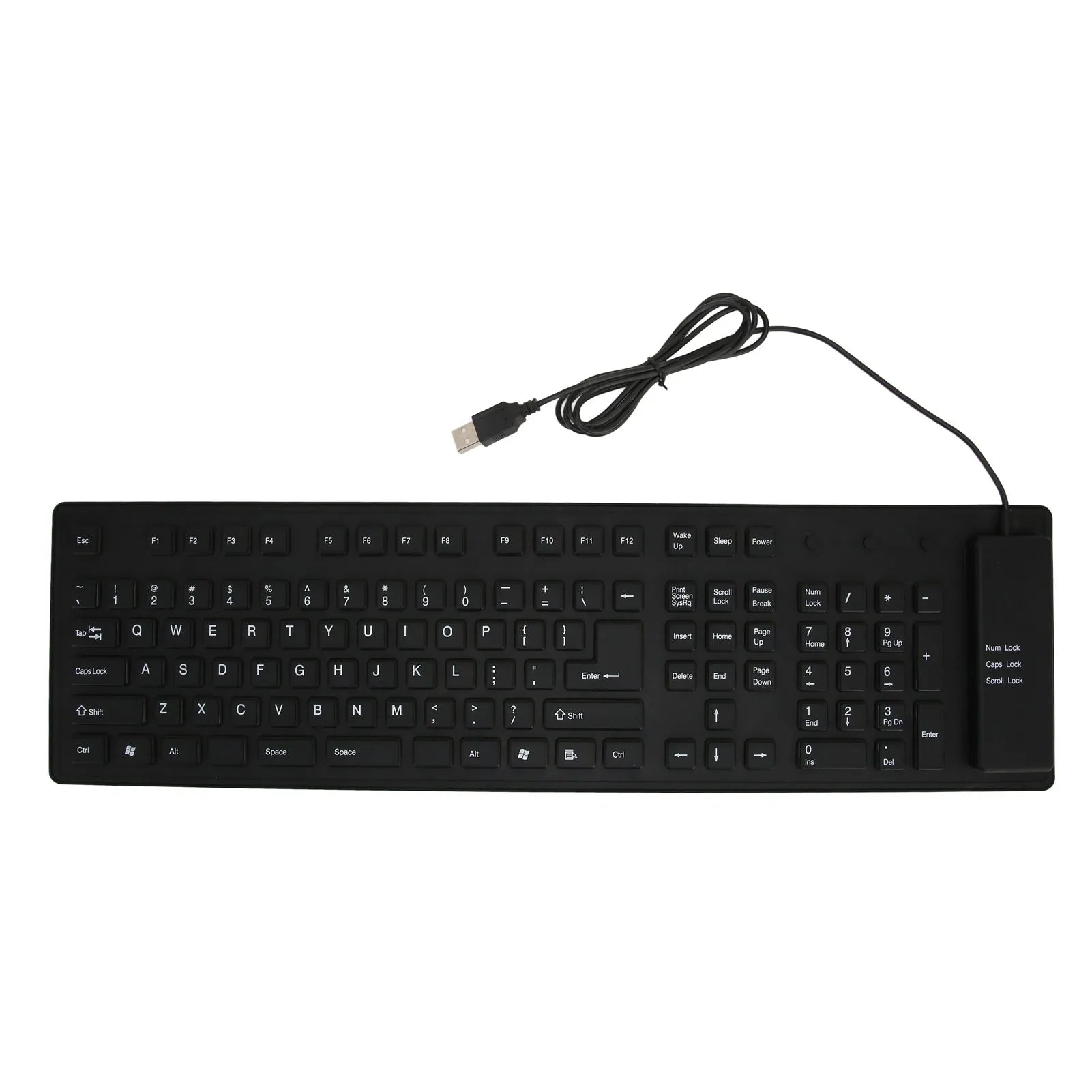 VBESTLIFE Foldable Silicone Keyboard — Waterproof USB Wired Typing Solution