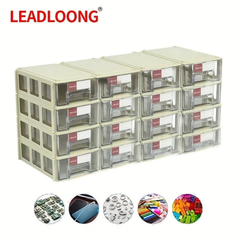 LEADLOONG Mini Storage Drawer Organizer — Multi-Purpose Craft & Hardware Bin