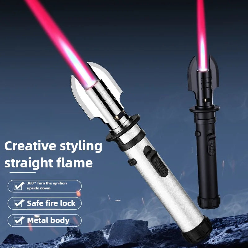 Windproof Butane Torch Lighter — Powerful Jet Flame for BBQ and Welding