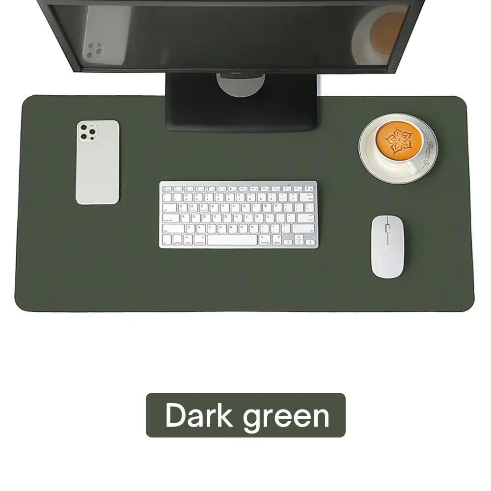 Hansong PU Leather Desk Mat — Waterproof Office & Gaming Mouse Pad