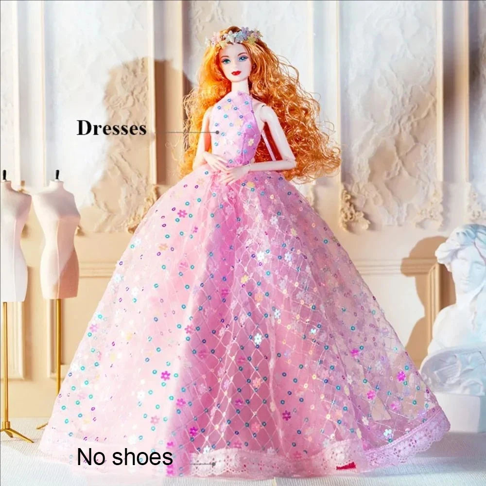 Xianxian Princess European Lace Golden Dress — Elegant Doll Clothing Set