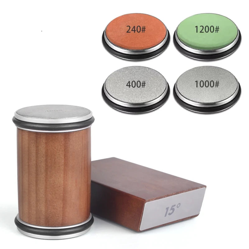 RSCHEF Rolling Knife Sharpener — Magnetic Holder & Diamond Stone Kit