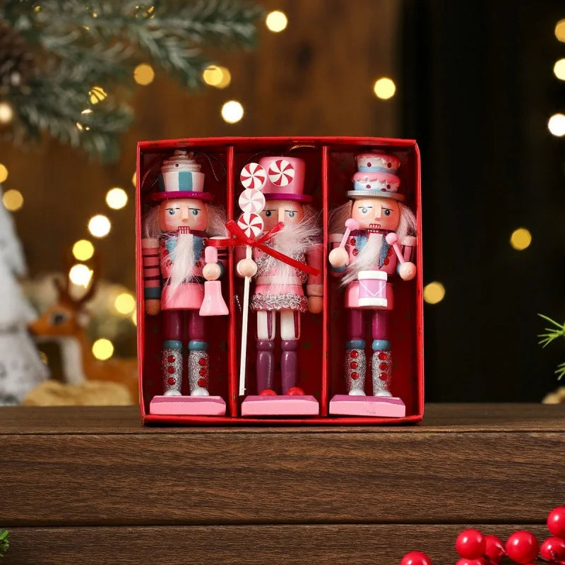 Nutcracker Soldier Ornaments — Decorative Wooden Pendants for Holiday Decor