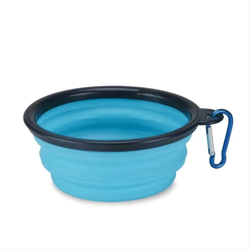 Collapsible Pet Food Bowl — Portable Silicone Travel Dish for Dogs and Cats