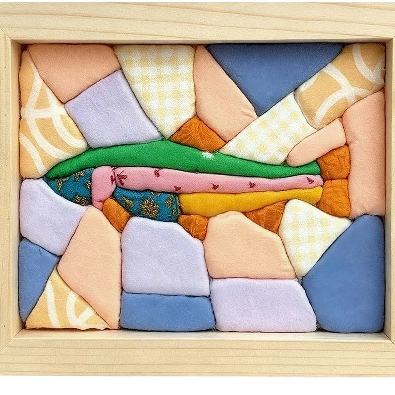 DIY No-Sew Fabric Art Kit — Patchwork Handcraft Set for Home Decor