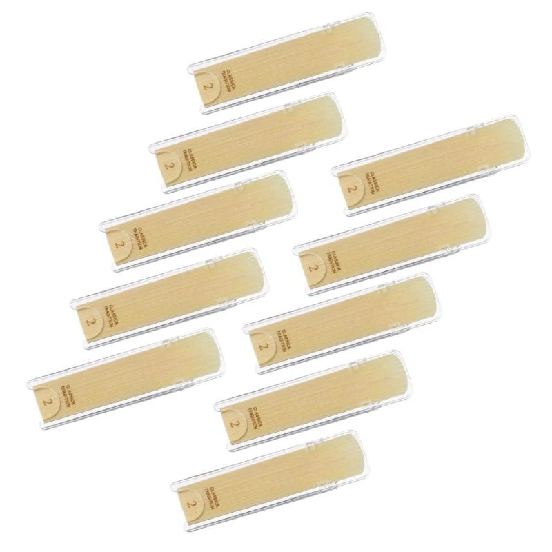 Eb Alto Saxophone Reeds — Professional Woodwind Instrument Parts, 10-Piece Set