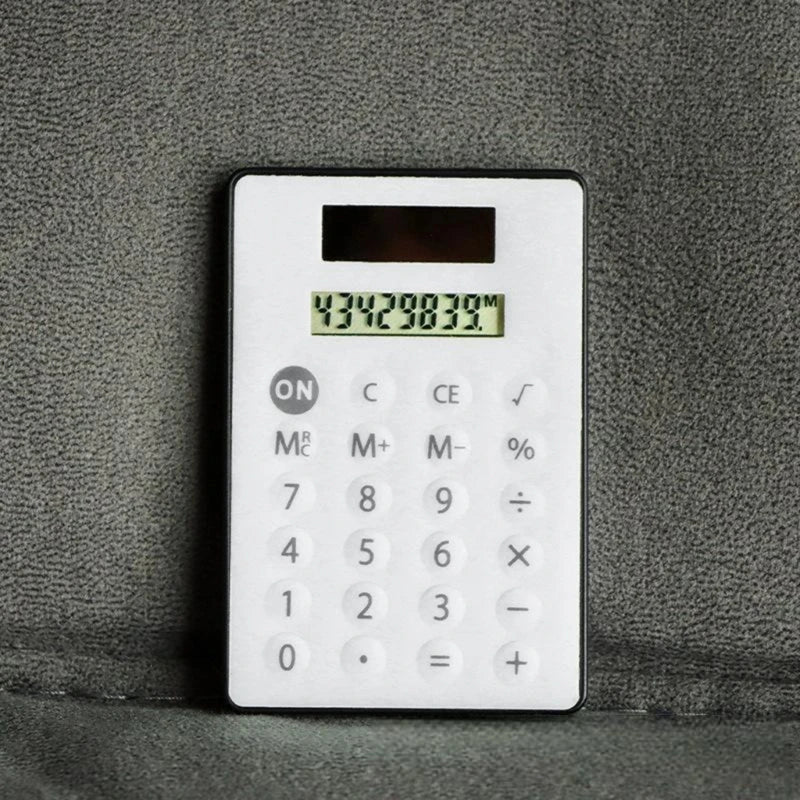 8-Digit Solar Powered Calculator — Quiet Operation & Portable Design
