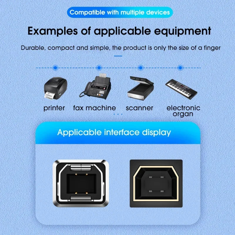 DUJU Type-C Female to USB-B Male Adapter — MIDI Controller Connector